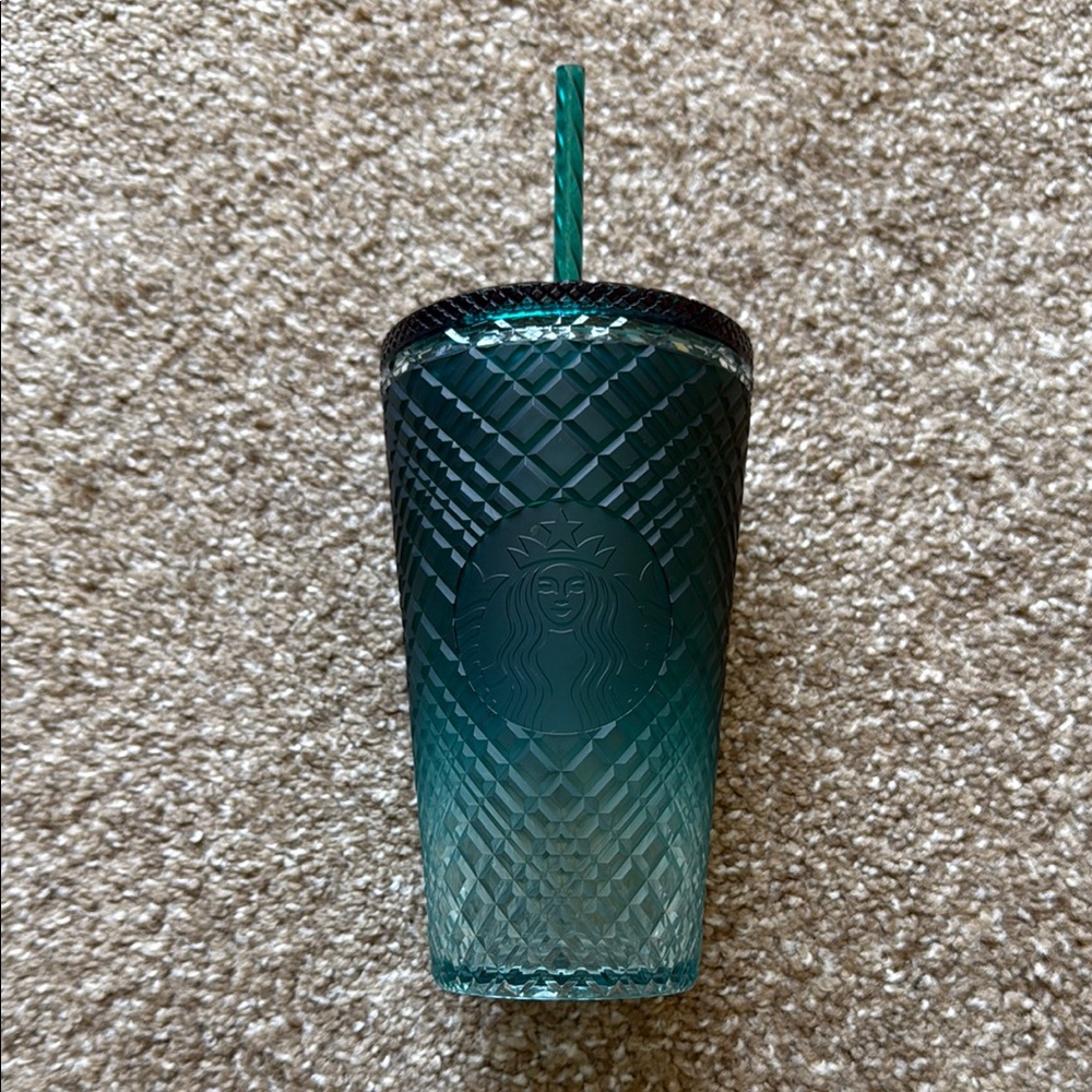 Starbucks Teal Tumbler with Straw